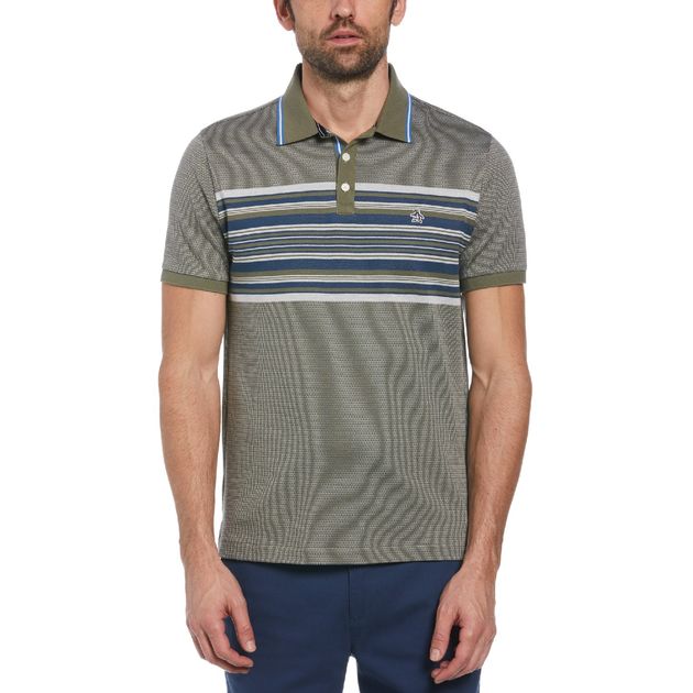 Polo Jacquard Rayas Bloque Central