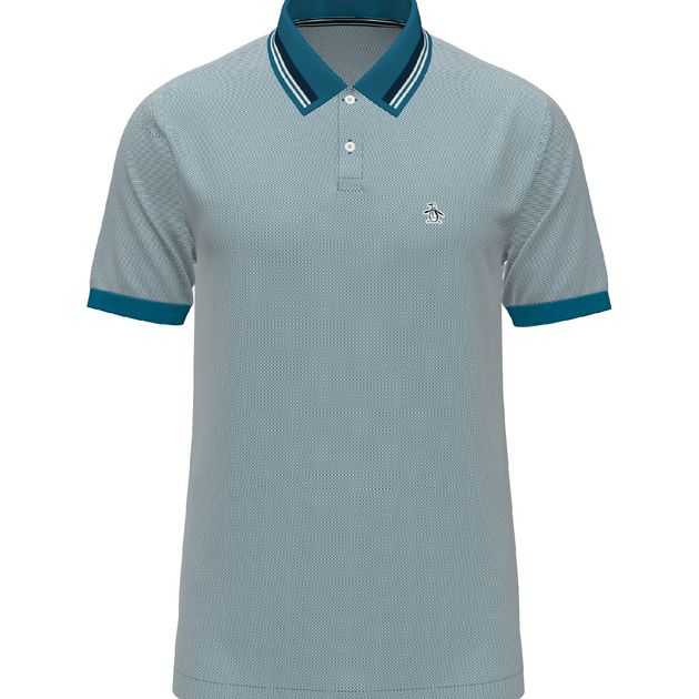 Polo Jacquard Con Rayas En Cuello