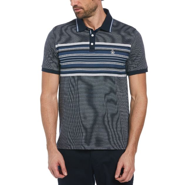 Polo Jacquard Rayas Bloque Central