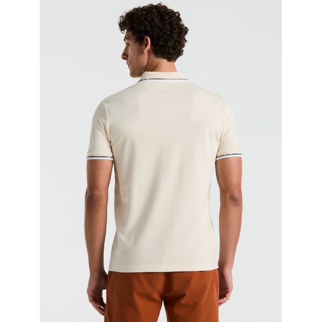 Polo Con Rayas En Cuello Y Pete Patch