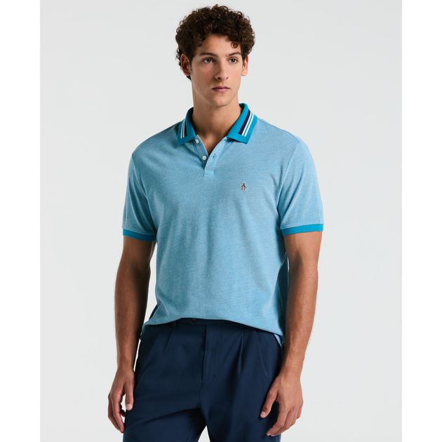 Polo Jacquard Con Rayas En Cuello